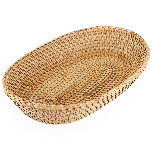 Hipiwe Wicker Bread Basket Hand-woven Oval Fruit Basket Bowl Natural Rattan Food Serving Baskets Trays Bread Basket for Fruit, Food, Snack, Cake, Bread, Vegetable Hipiwe Wicker Bread Basket Hand-woven Oval Fruit Basket Bowl Natural Rattan Food Serving Baskets Trays Bread Basket for Fruit, Food, Snack, Cake, Bread, Vegetable