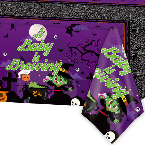 Halloween Baby Shower Tablecloth Halloween A Baby is Brewing Party Decorations Supplies Halloween Baby Shower Decorations Halloween Baby is Brewing Plastic Table Covers for Gender Reveal Party Halloween Baby Shower Tablecloth Halloween A Baby is Brewing Party Decorations Supplies Halloween Baby Shower Decorations Halloween Baby is Brewing Plastic Table Covers for Gender Reveal Party