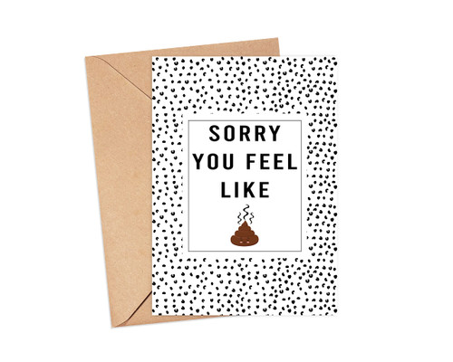 Sorry You Feel Like Card - Funny Get Well Card - Support Card - Encouragement Card - Cancer Card Sorry You Feel Like Card - Funny Get Well Card - Support Card - Encouragement Card - Cancer Card