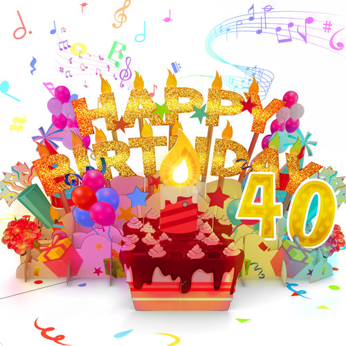Pop-Up 40th Musical Birthday Card with Light & Blowable Candle, Birthday Gifts for 40 Years Old Male Female, Applause Cheers Sound Effect - Unique Greeting Card 40 Bday Gift Ideas for Wife Husband Pop-Up 40th Musical Birthday Card with Light & Blowable Candle, Birthday Gifts for 40 Years Old Male Female, Applause Cheers Sound Effect - Unique Greeting Card 40 Bday Gift Ideas for Wife Husband