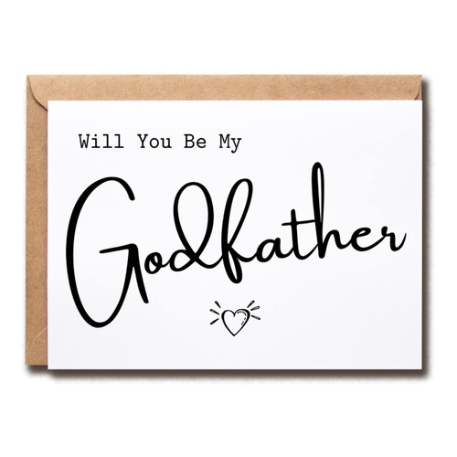 EruditeGifts Will You Be My Godfather Card - Godfather Proposal Card - Happy Birthday Card For Godfather - Godfather Card - Gift Card For Godfather