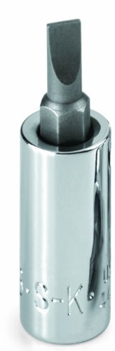 SK Hand Tool 44472 3/8-Inch Drive Screwdriver Slotted Bit Socket, 9/32-Inch, Chrome