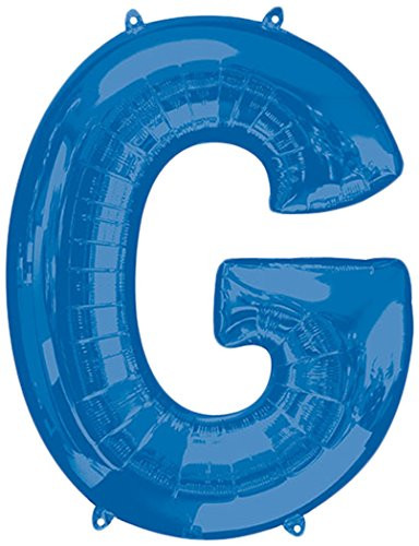 Anagram Foil Balloon 35413 Letter G, 34", Blue