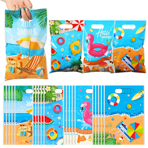 Windyun 100 Pieces Summer Party Favor Bags Beach Party Candy Bags Summer Pool Goody Candy Treat Bags Pool Beach Party Decorations Plastic Gifts Bags for Summer Hawaii Tropical Birthday Supplies Windyun 100 Pieces Summer Party Favor Bags Beach Party Candy Bags Summer Pool Goody Candy Treat Bags Pool Beach Party Decorations Plastic Gifts Bags for Summer Hawaii Tropical Birthday Supplies