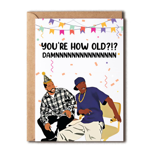 NVGifts You're How Old Birthday Card - Damn Meme Funny Birthday Card For Him Or Her Damn - Funny Meme Birthday Card