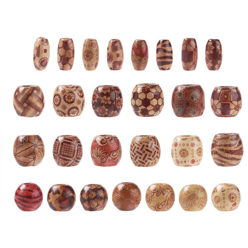 300pcs Printed Wood Beads Round Oval Wooden Beads Wooden Hair Beads Loose Spacer Beads for DIY Bracelet Necklace Jewelry Making 300pcs Printed Wood Beads Round Oval Wooden Beads Wooden Hair Beads Loose Spacer Beads for DIY Bracelet Necklace Jewelry Making