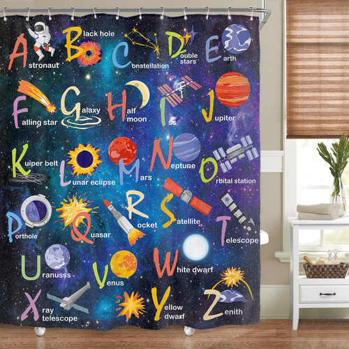 Riyidecor Alphabet Kids Shower Curtain for Bathroom Decor 60Wx72H ABC Daycare Educational Cute Cartoon Animals Colorful Funny Girls Boys Art Printed Fabric Polyester Waterproof 12 Pack Plastic Hooks Riyidecor Alphabet Kids Shower Curtain for Bathroom Decor 60Wx72H ABC Daycare Educational Cute Cartoon Animals Colorful Funny Girls Boys Art Printed Fabric Polyester Waterproof 12 Pack Plastic Hooks