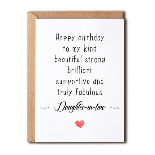 Daughter-In-Law Birthday Card - Amazing Daughter-In-Law Gift - Birthday Card Daughter-In-Law - Funny Daughter-In-Law Card - Card For Daughter-In-Law Birthday