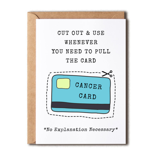 KrysDesigns The Cancer Card Encouragement Card Funny Beat Cancer Card - Funny Beating Cancer Card - The Cancer Card - Funny Cancer Gift 5 x 7 inches KrysDesigns The Cancer Card Encouragement Card Funny Beat Cancer Card - Funny Beating Cancer Card - The Cancer Card - Funny Cancer Gift 5 x 7 inches