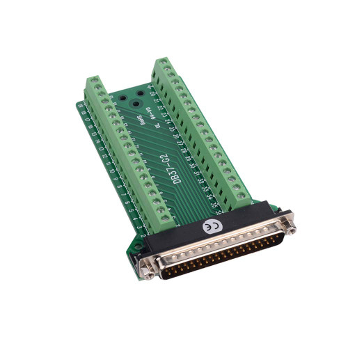 XIAOSHI DB37 D-SUB Male Female 37pin Terminal Breakout PCB Board 2 Row Screw Adapter (DB37 Male Port)