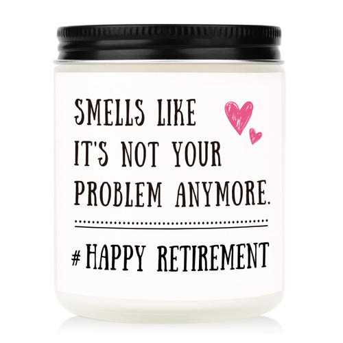 Niyewsor Retirement Gifts for Women Men 2023 - Happy Retirement Candle, Funny Retirement Gifts for Coworker, Friends, Teacher, Boss, Nurse