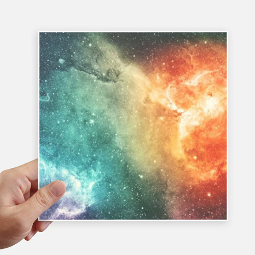 DIYthinker Nebula Adjacent Small Blue Nebula Pattern Sticker Tags Wall Picture Laptop Decal Self Adhesive
