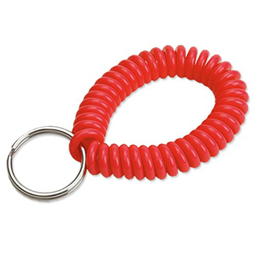 Lucky Line Wrist Coil Key Chain, Red (410701)
