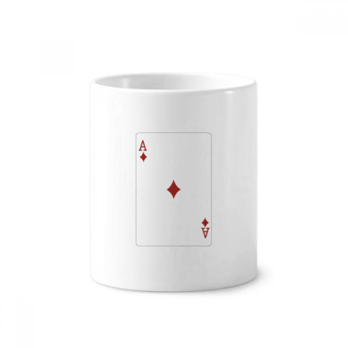 Diamond A Playing Cards Pattern Toothbrush Pen Holder Mug Ceramic Stand Pencil Cup