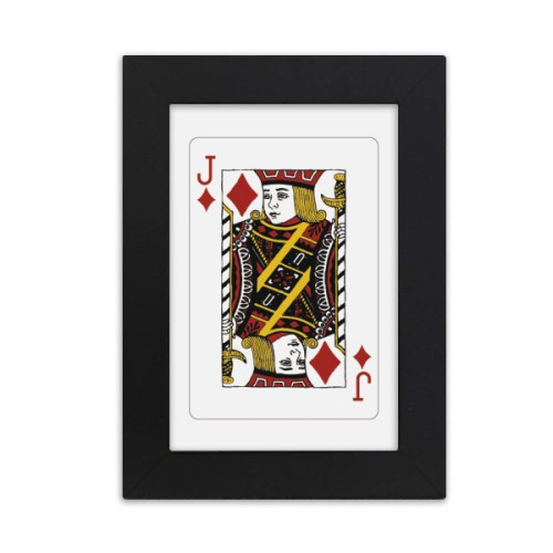 DIYthinker Diamond J Playing Cards Pattern Desktop Photo Frame Picture Display Art Painting Exhibit