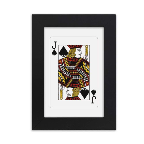 DIYthinker Playing Cards Spade J Pattern Desktop Photo Frame Picture Display Art Painting Exhibit