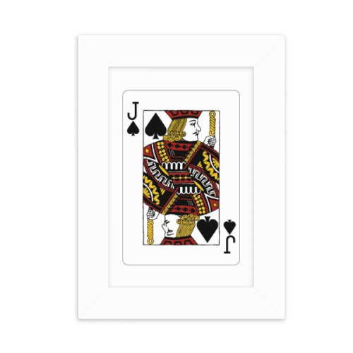 DIYthinker Playing Cards Spade J Pattern Desktop Photo Frame Picture Display Decoration Art Painting