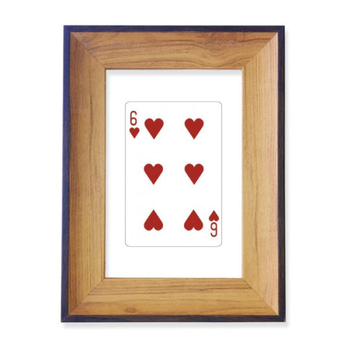DIYthinker Heart 6 Playing Cards Pattern Photo Frame Exhibition Display Art Desktop Painting