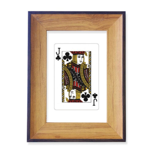 DIYthinker Club J Playing Cards Pattern Photo Frame Exhibition Display Art Desktop Painting