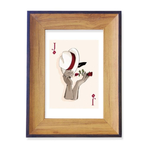 DIYthinker Playing Cards Diamond J Pattern Photo Frame Exhibition Display Art Desktop Painting
