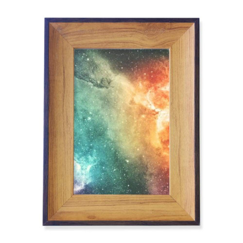 DIYthinker Nebula Adjacent Small Blue Nebula Pattern Photo Frame Exhibition Display Art Desktop Painting