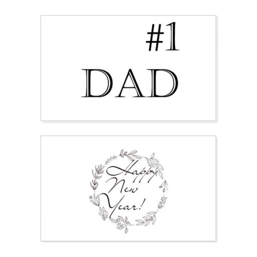 No.1 Dad Father's Festival Quote New Year Festival Greeting Card Bless Message Present