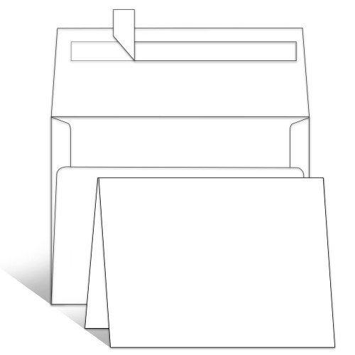Goefun Blank White Cards and Envelopes 5.5 x 4.25 Folded Cardstock and A2 Envelopes Self Seal 100 Pack for Invitations, Wedding, DIY Greeting Cards, Birthday Cards & All Occasion