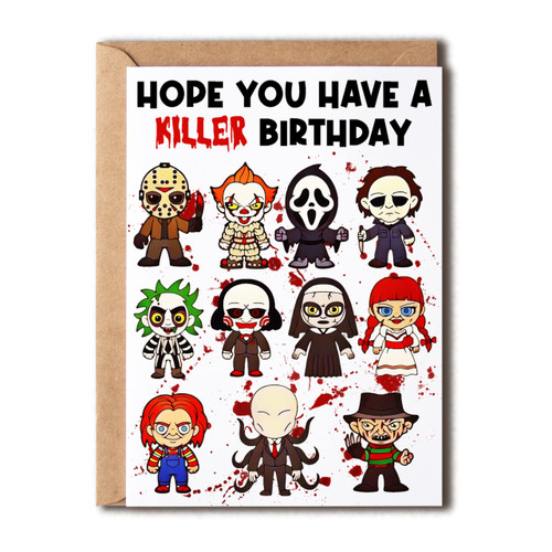 NVGifts Hope You Have A Killer Birthday - Funny Birthday Card For Husband Boyfriend - Killer Birthday - Greeting Card - Birthday Card
