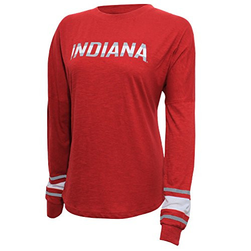 NCAA Indiana Hoosiers Women's Campus Specialties Long Sleeve Fan Tee, Medium, Cardinal NCAA Indiana Hoosiers Women's Campus Specialties Long Sleeve Fan Tee, Medium, Cardinal