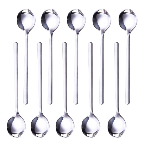 10 Pack Espresso Spoons, Stainless Steel Mini Teaspoons Set for Coffee Sugar Dessert Cake Ice Cream Soup Antipasto Cappuccino