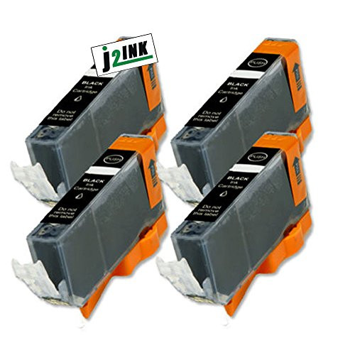 J2INK Compatible Ink Cartridge Replacement for Canon CLI-226 (4 Small Black) 4 Pack CLI-226BK