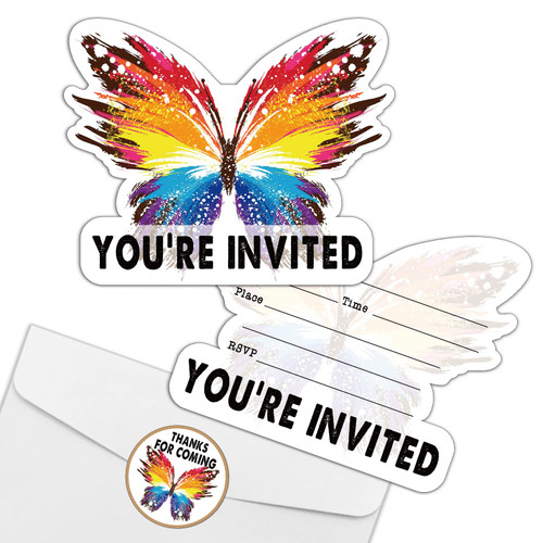 REWIDPARTY Butterfly Birthday Party Invitations with Envelopes & Stickers?Set of 15? Kids Baby Shower or Birthday Invites Cards Butterfly Shaped Fill-in Invitations Party Supplies Favors for kids REWIDPARTY Butterfly Birthday Party Invitations with Envelopes & Stickers?Set of 15? Kids Baby Shower or Birthday Invites Cards Butterfly Shaped Fill-in Invitations Party Supplies Favors for kids