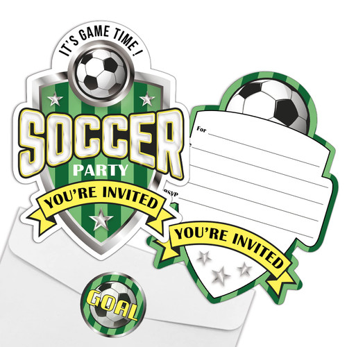 REWIDPARTY Soccer Birthday Party Invitations with Envelopes & Stickers?Set of 15? Soccer Game Shaped Fill-in Invitations Soccer Party Invite Cards Soccer Sport Party Invites Supplies for Kids Adults REWIDPARTY Soccer Birthday Party Invitations with Envelopes & Stickers?Set of 15? Soccer Game Shaped Fill-in Invitations Soccer Party Invite Cards Soccer Sport Party Invites Supplies for Kids Adults
