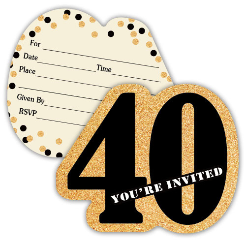 Haizct 15 Pack 40th Birthday Party Invitations With Envelopes,40th Party Invitations,40th Celebration,Birthday Party Invitations Cards For Adults Haizct 15 Pack 40th Birthday Party Invitations With Envelopes,40th Party Invitations,40th Celebration,Birthday Party Invitations Cards For Adults