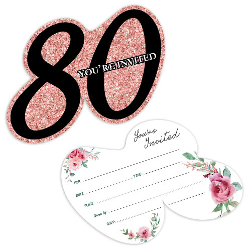 Cusrtyh 15 Sheets 80th Birthday Party Invitations card with with 15 Envelopes?80th Birthday Party ?80th Celebration?Birthday Party Invitations Cards For Adults?Shaped Fill-In Invitations Cusrtyh 15 Sheets 80th Birthday Party Invitations card with with 15 Envelopes?80th Birthday Party ?80th Celebration?Birthday Party Invitations Cards For Adults?Shaped Fill-In Invitations