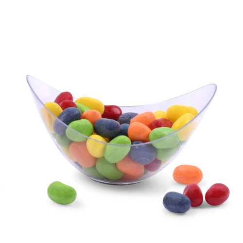 zappy 100 Mini Bowls 2 oz Clear Plastic Party Bowls Oval Small Bowl Elegant & Disposable Small Dessert Bowls Candy Dishes Trifle Bowls Appetizer Bowls Mousse Cups Dessert Cups Souffle Condiment Cups