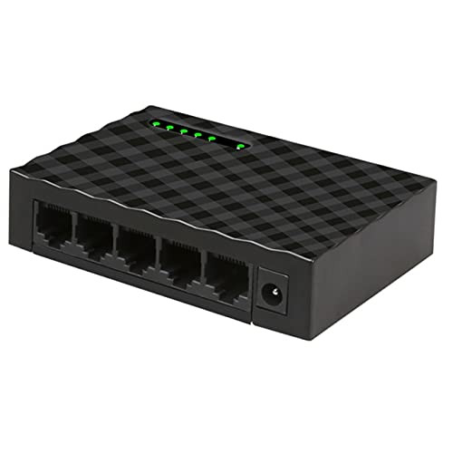 Connectors 5-Port Gigabit Mini Desktop Switch Fast Ethernet Network Switch LAN Hub RJ45 Ethernet and Switching Hub Shunt US/EU Plug - (CN, Color: US 01)