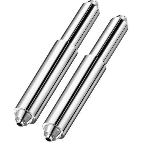 2 Pieces Toilet Paper Holder Roller Spindle Replacement Rod Plastic Spring Loaded (Silver)