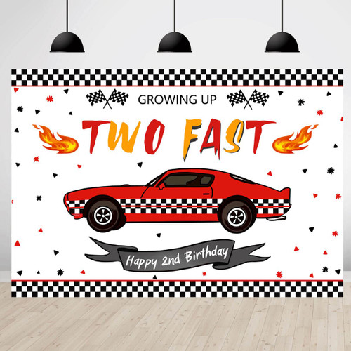 Two Fast Birthday Backdrop for Boys Red Racing Car 2nd Birthday Party Decorations Kids Cake Table Background Banner Studio Photoshoot Props 5x3ft Two Fast Birthday Backdrop for Boys Red Racing Car 2nd Birthday Party Decorations Kids Cake Table Background Banner Studio Photoshoot Props 5x3ft