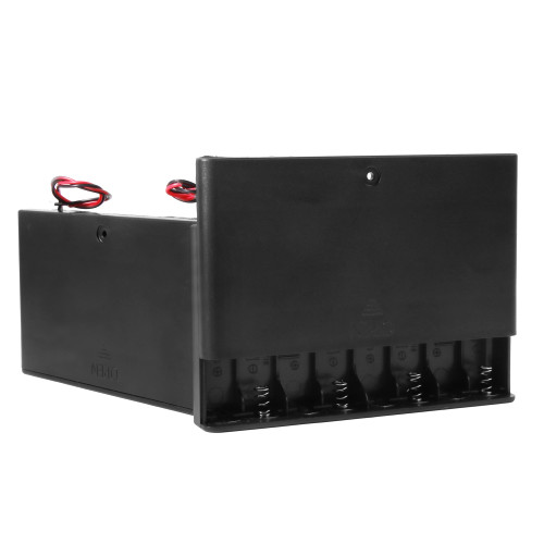 FOXTIP 8 AA Battery Holder ?12V Battery Holder Case Box with Switch Wired ON/Off and Wire and Cover?Total 2 Pcs