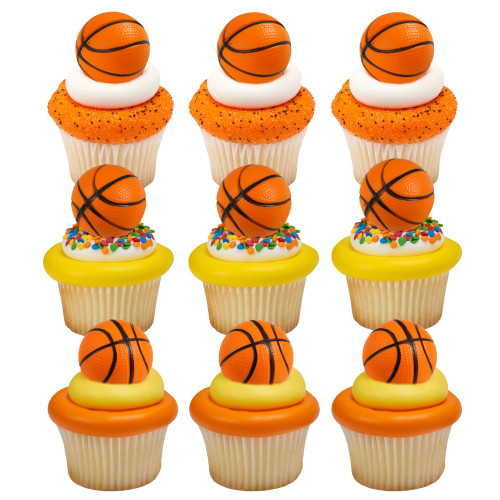 Gyufise 10Pcs Basketball Cake Toppers 3D Basketball Cake Pick Decorations for Sports Theme Babyshower Birthday Event Party Supply Decorations Gyufise 10Pcs Basketball Cake Toppers 3D Basketball Cake Pick Decorations for Sports Theme Babyshower Birthday Event Party Supply Decorations