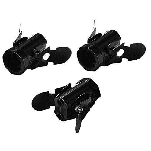 E12 candelabra socket,TWDRTDD Black 3-Pack Candelabra Base Lamp Holder Light SocketBlack (Butterfly clip)