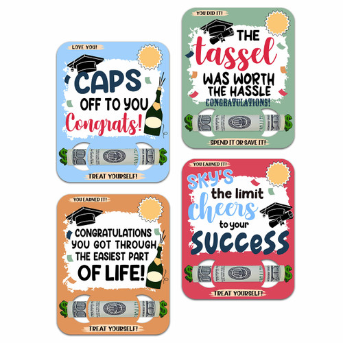 Foosproea Graduation Party Money Cards - Class of 2023 Grad Money Cards Holder for High School or College - Grad Gift Card Holder - Grad Celebration Announcement Gifts Supplies - 20 Pack (01)