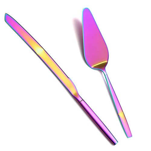 Berglander Rainbow Cake Pie Pastry Servers, Colorful Cake Serving Set,Cake Knife and Server Set Perfect For Wedding, Birthday, Parties and Events Berglander Rainbow Cake Pie Pastry Servers, Colorful Cake Serving Set,Cake Knife and Server Set Perfect For Wedding, Birthday, Parties and Events