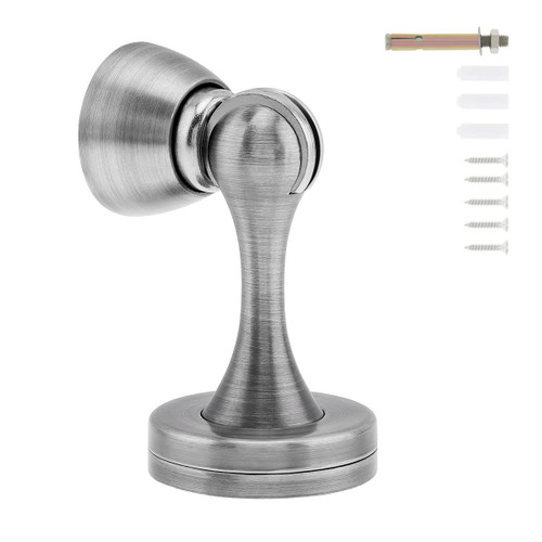 Omninmo Door Stopper, Magnetic Door Stop, Stainless Steel, Magnetic Door Catch Holder with Screws for Wall Floor Mounted Wall Protector Hold Door Open