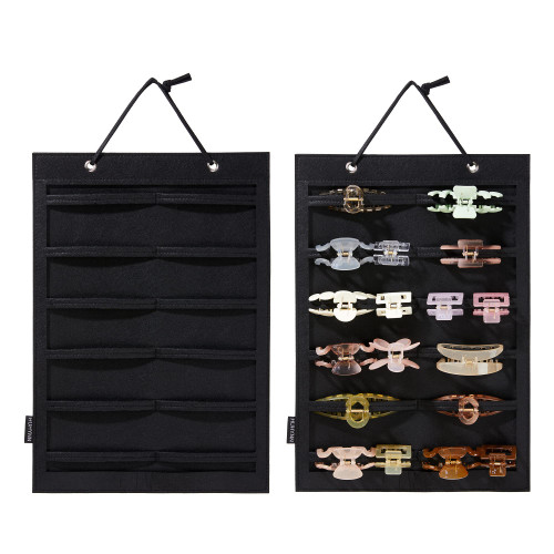 HUHYNN Hanging Hair Claw Clips Organizer, Claw Clips Organizers and Storage for Women Girls, Hair Claw Clips Holder for Wall, Door, Closet(NO ACCESSORIES INCLUDED)?Small-Black? HUHYNN Hanging Hair Claw Clips Organizer, Claw Clips Organizers and Storage for Women Girls, Hair Claw Clips Holder for Wall, Door, Closet(NO ACCESSORIES INCLUDED)?Small-Black?
