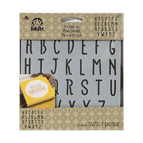 FolkArt 13231 Travel ABC Alphabet Painting Stencil