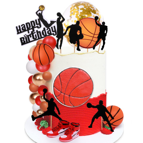 Queeke 29pcs Basketball Cake Toppers Basketball Theme Cake Decorations with Basketball Shoes Small basketball balls for Boys Men Teenagers Birthday Party Sports Basketball Theme Party Outdoor Party Queeke 29pcs Basketball Cake Toppers Basketball Theme Cake Decorations with Basketball Shoes Small basketball balls for Boys Men Teenagers Birthday Party Sports Basketball Theme Party Outdoor Party