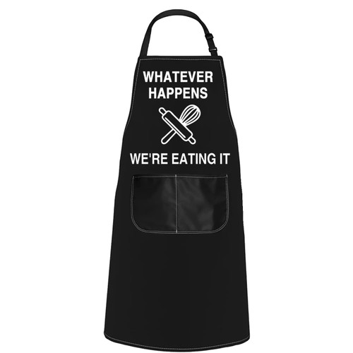 POFULL Funny Baking Apron Whatever Happens We're Eating It Apron Cook Aprons (Whatever Happens Apron) POFULL Funny Baking Apron Whatever Happens We're Eating It Apron Cook Aprons (Whatever Happens Apron)