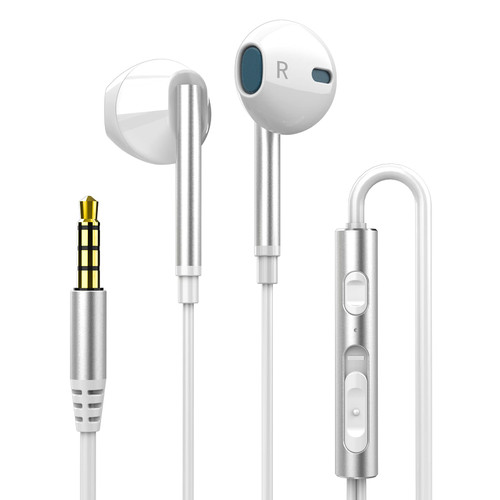 Dixvuk Wired Earbuds with Microphone, Noise Isolating in-Ear Headphones, Earphone Fits 3.5mm Interface for iPad,Mp3/Mp4, Apple iPhone, Android Smartphones (White)